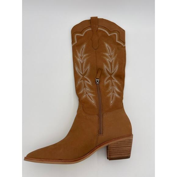 Dolce Vita Shiren Western Cowgirl Boot Whiskey Nubuck Size 9 - Picture 5 of 10